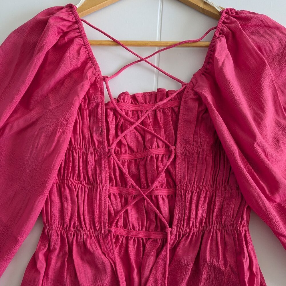 Lulus Peasant Top Pink Small - Picture 8 of 13